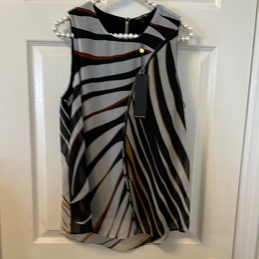 Kobi Halperin Sz S Sleeveless Blouse 18” PTP, 26” Long